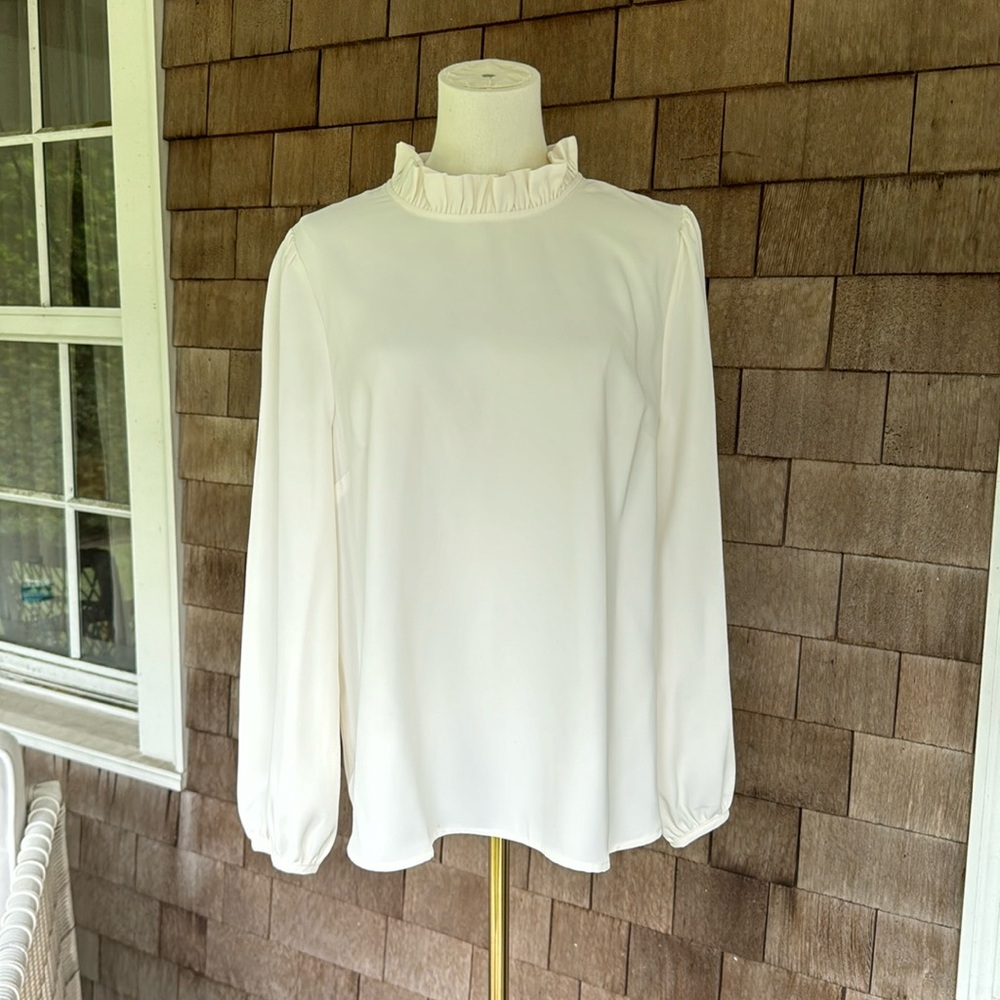 J Crew Off White Blouse